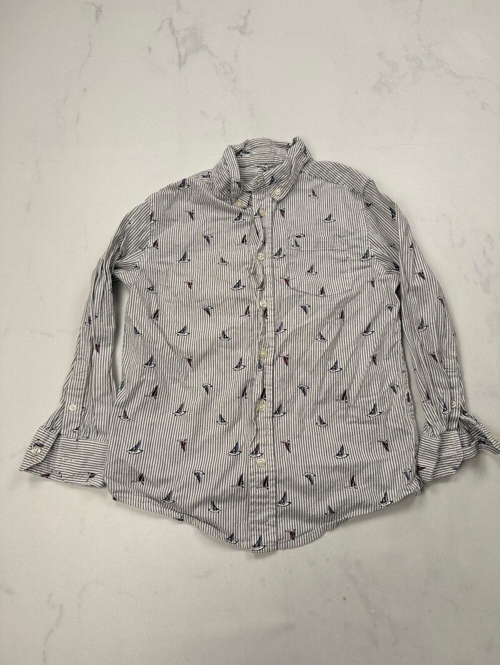 Wonder Nation Button-Up Shirt White 90s Classic Style - Boys 8
